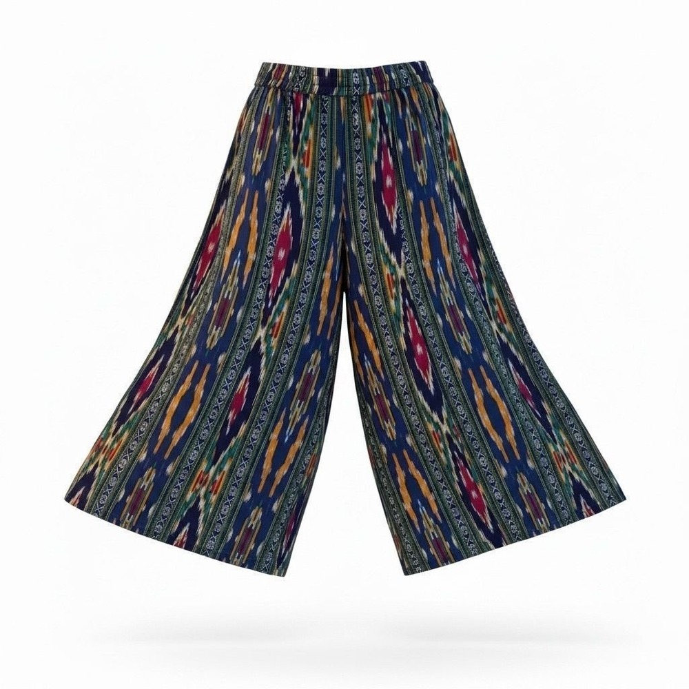 51 Varanga Cotton Aztec print culotte pants sz Lg